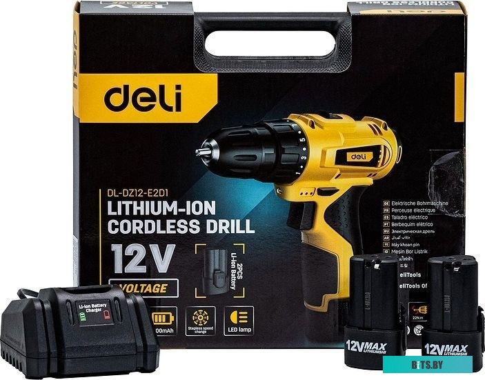 Deli DL-DZ12-E2D1 102880 (с 2-мя АКБ, кейс)