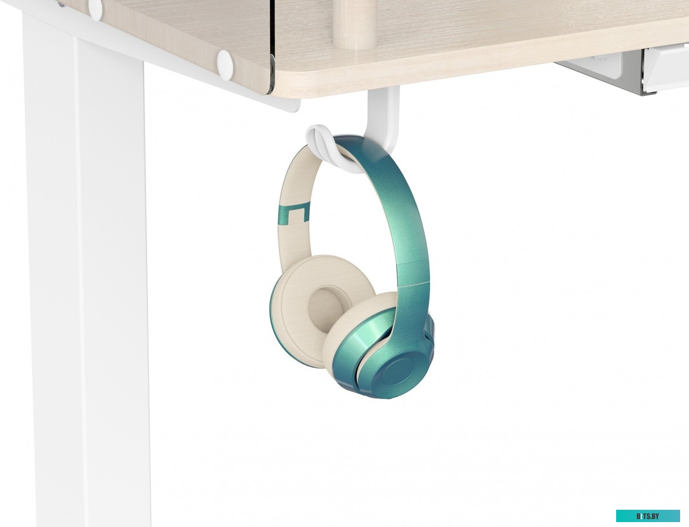 CS-EDL-DWT Стол для компьютера Cactus CS-EDL-DWT столешница ДСП светлый дуб каркас белый 120x71x60см