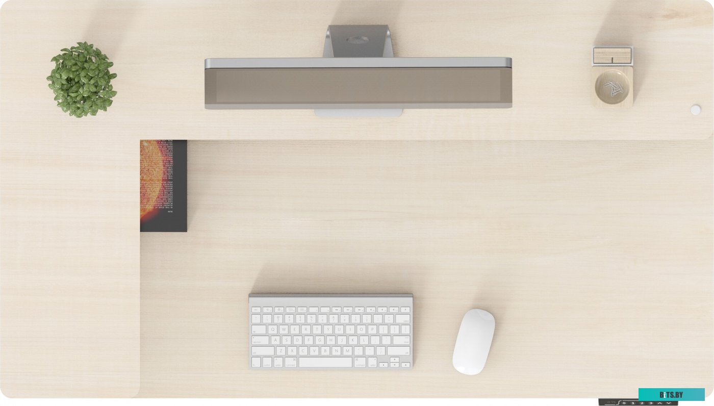 CS-EDL-DWT Стол для компьютера Cactus CS-EDL-DWT столешница ДСП светлый дуб каркас белый 120x71x60см