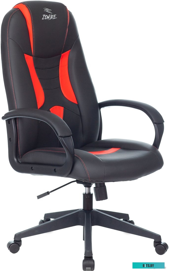 Кресло Бюрократ ZOMBIE 8 RED (черный/красный эко.кожа крестовина пластик)
