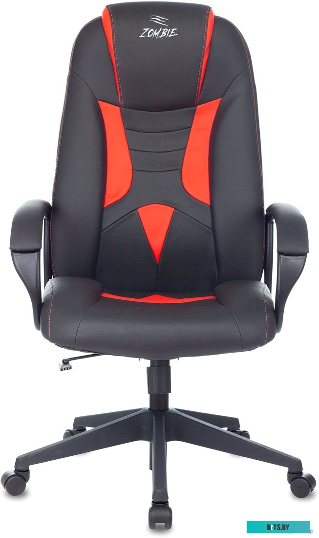 Кресло Бюрократ ZOMBIE 8 RED (черный/красный эко.кожа крестовина пластик)