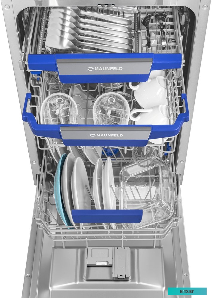 КА-00012695 Холодильник двухкамерный MAUNFELD MFF177NFW No Frost, Side by Side, инверторный белый