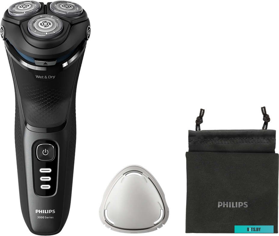S3244/12 Бритва роторная Philips S3244/12 реж.эл.:3 питан.:аккум. черный