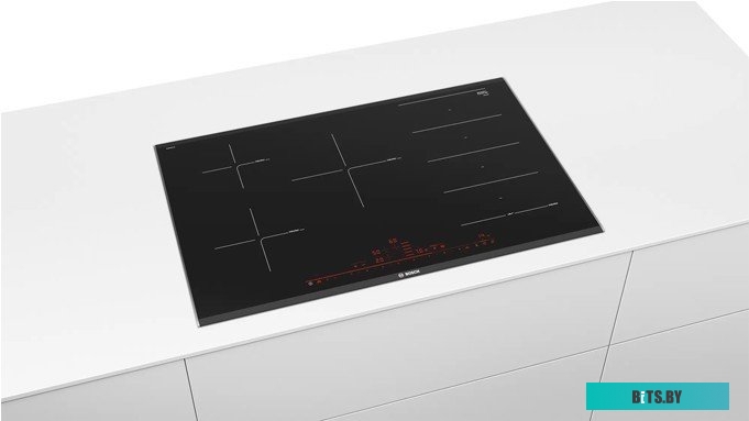 PXV875DC1E Индукционная,  5.1x80.2x52.7, стеклокерамическая поверхность, индукция, независ., без рамки, цвет:черный