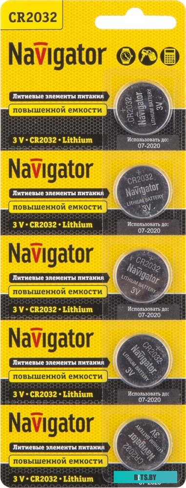 Батарейки Navigator CR2032 5 шт. NBT-CR2032-BP5