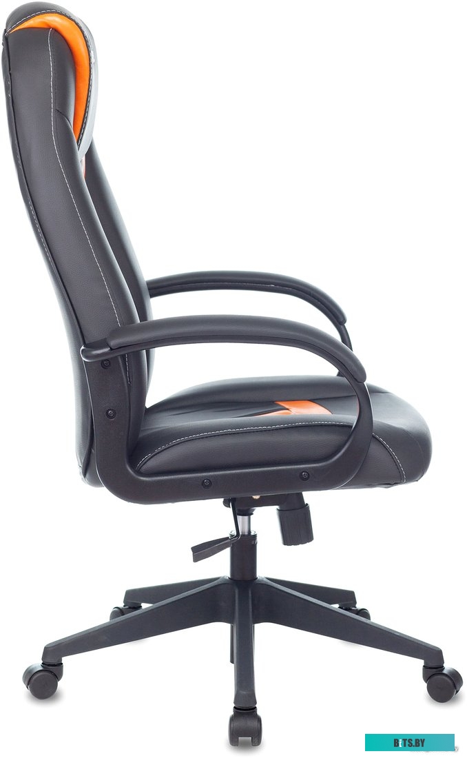 Кресло Бюрократ ZOMBIE 8 ORANGE (черный/оранжевый эко.кожа крестовина пластик)
