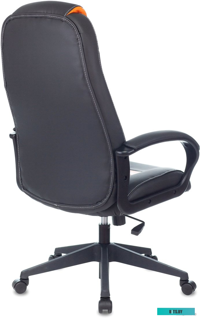 Кресло Бюрократ ZOMBIE 8 ORANGE (черный/оранжевый эко.кожа крестовина пластик)