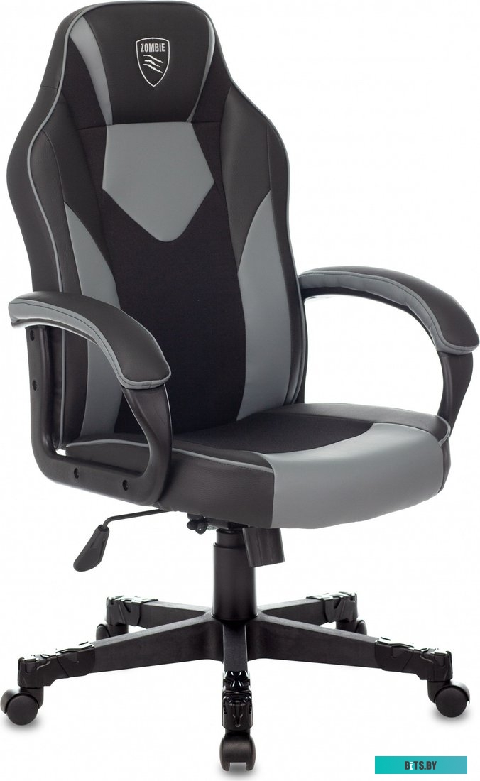 Кресло Бюрократ ZOMBIE GAME 17 GREY (черный/серый)