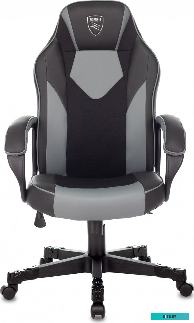 Кресло Бюрократ ZOMBIE GAME 17 GREY (черный/серый)