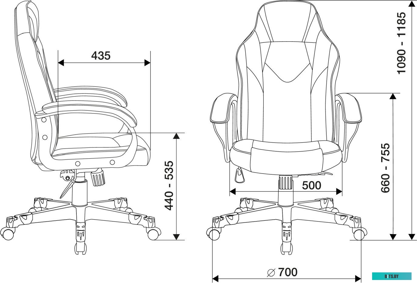 Кресло Бюрократ ZOMBIE GAME 17 GREY (черный/серый)