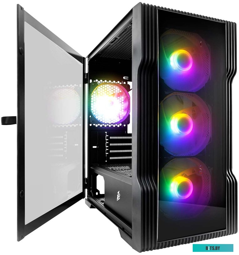 Корпус 1stPlayer Trilobite T3-G (черный) <T3-G-BK-4F1>