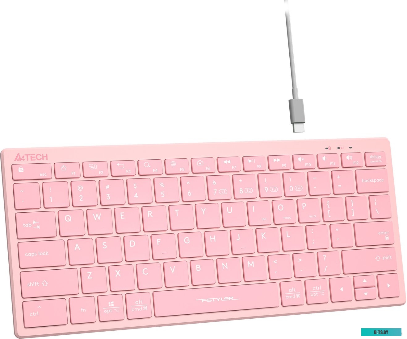 Клавиатура A4Tech Fstyler FBX51C (розовый)