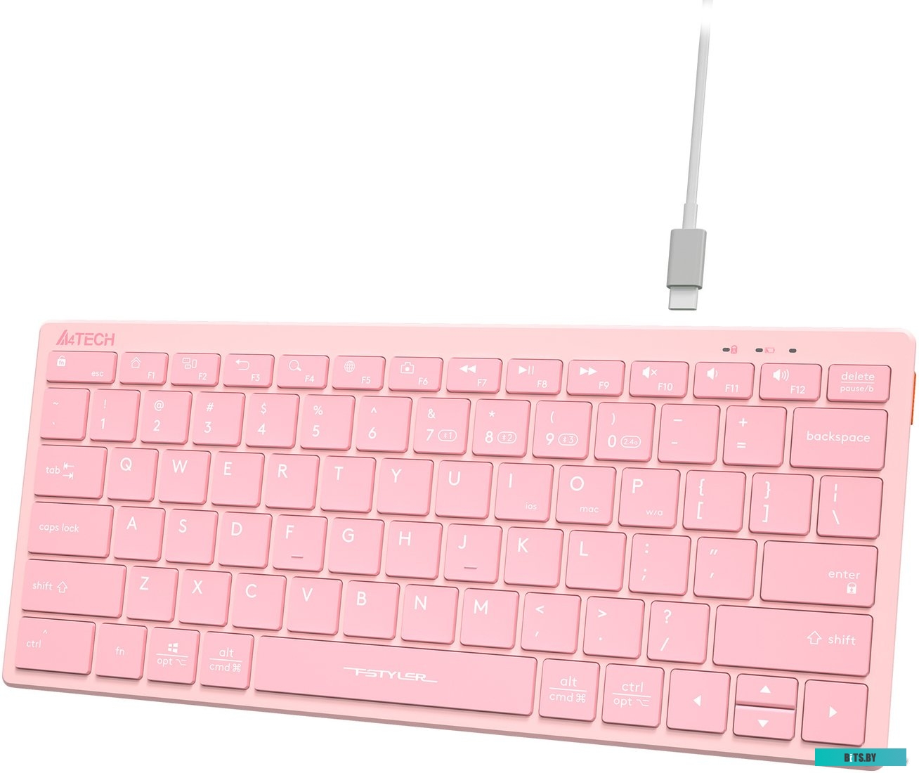 Клавиатура A4Tech Fstyler FBX51C (розовый)