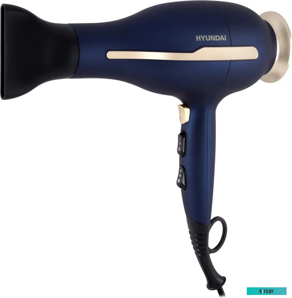 H-HDI0758 Фен Hyundai H-HDI0758, 2400Вт, синий и золотистый