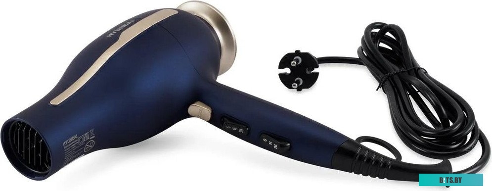 H-HDI0758 Фен Hyundai H-HDI0758, 2400Вт, синий и золотистый