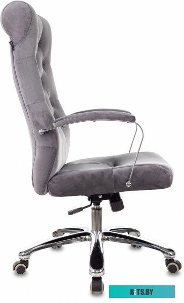 T-9928SL/FABR/GREY Кресло руководителя Бюрократ T-9928SL Fabric серый Italia 26 крестов. металл хром