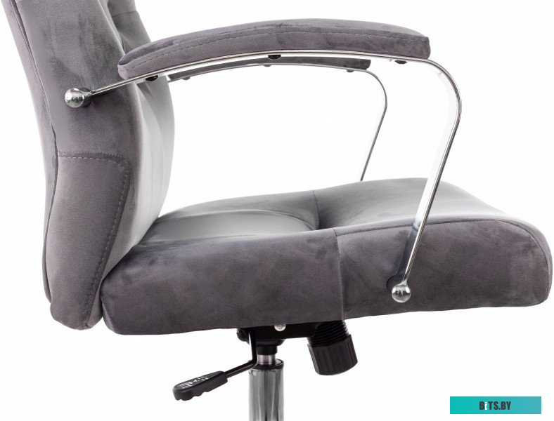T-9928SL/FABR/GREY Кресло руководителя Бюрократ T-9928SL Fabric серый Italia 26 крестов. металл хром