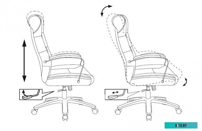 T-9928SL/FABR/GREY Кресло руководителя Бюрократ T-9928SL Fabric серый Italia 26 крестов. металл хром