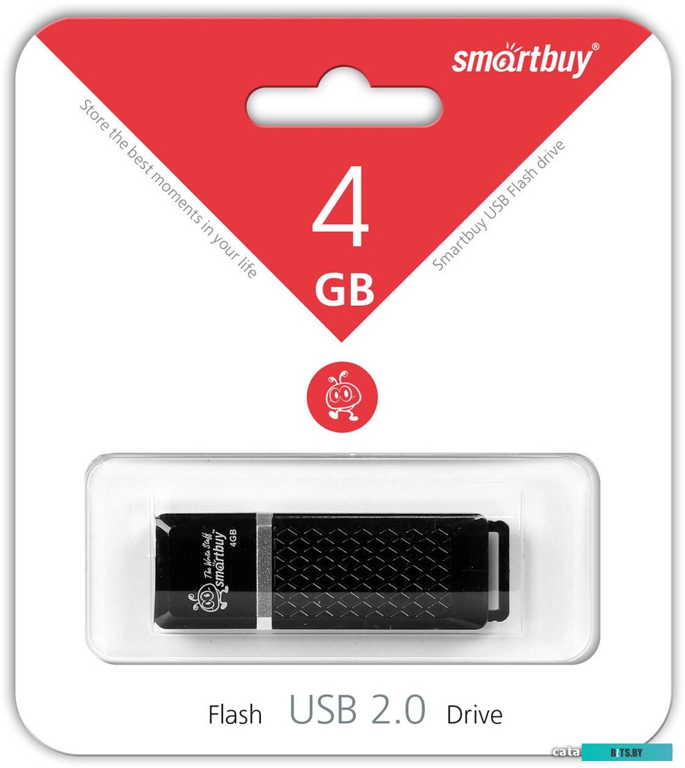 USB накопитель (Флешка) Smart Buy 4GB Quartz (SB4GBQZ-K)