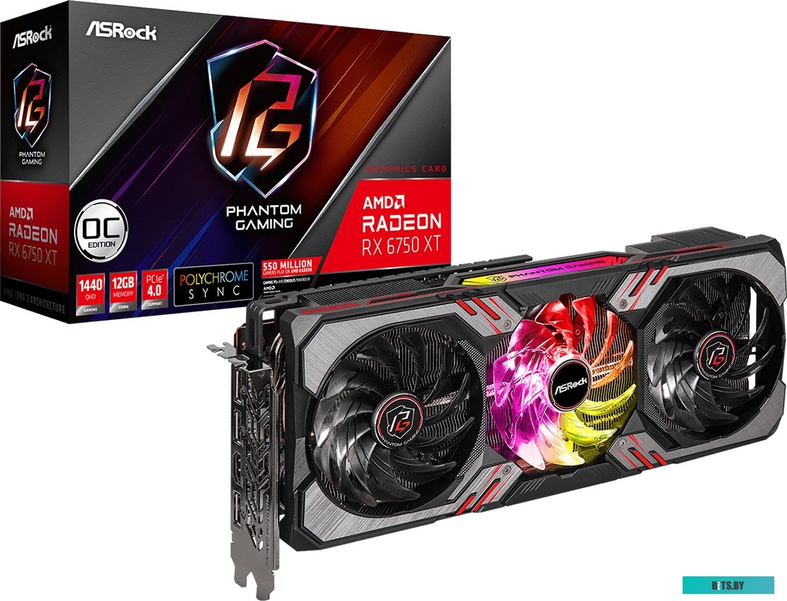 Видеокарта ASRock Radeon RX 6750 XT Challenger Pro 12GB OC RX6750XT CLP 12GO