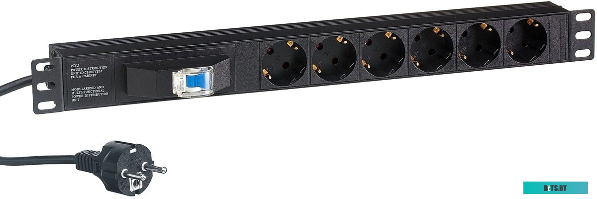 Блок розеток ExeGate ServerPro PDU-19H610 Al-6S-EU2.5CU-1P <EX280835RUS>