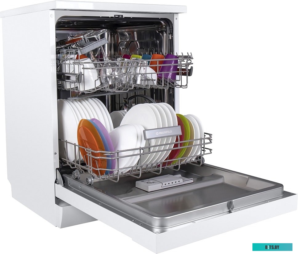 УТ000010683 Посудомоечная машина MAUNFELD MWF12S,  полноразмерная, напольная, 59.8см, загрузка 12 комплектов, белая [ут000010683]
