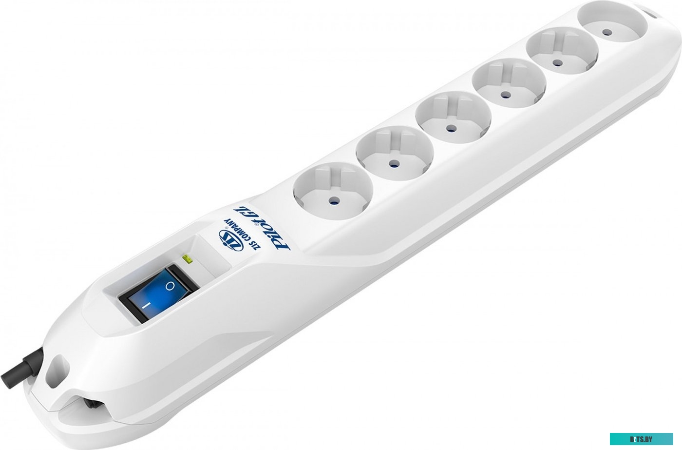 Сетевой фильтр (удлинитель) ZIS Pilot GL 6 розеток, 10 м, белый