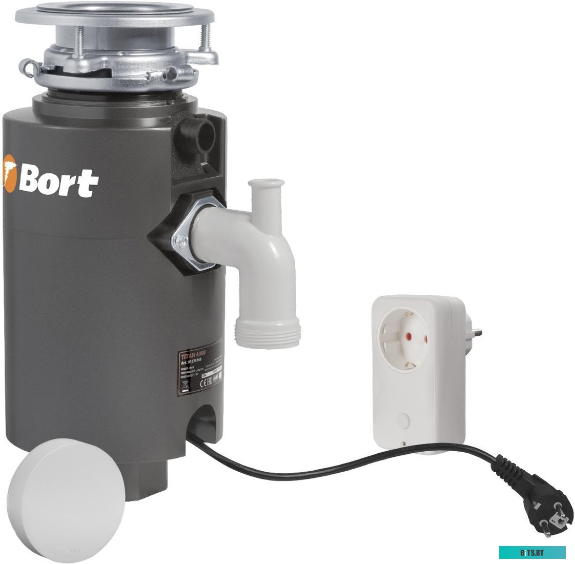 93410242 Измельчитель пищевых отходов Bort Titan 4000 Control 390Вт черный [93410242]