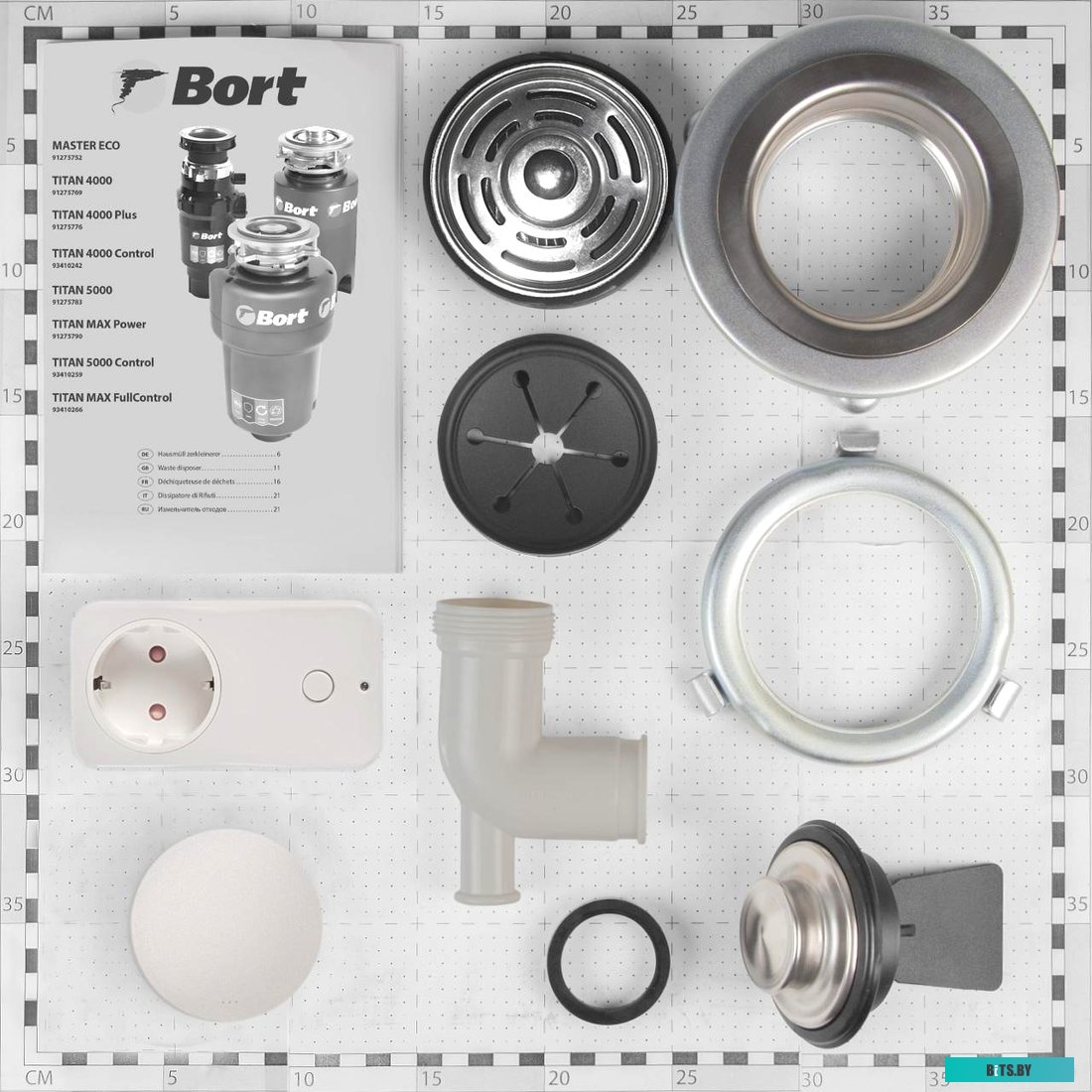 93410242 Измельчитель пищевых отходов Bort Titan 4000 Control 390Вт черный [93410242]