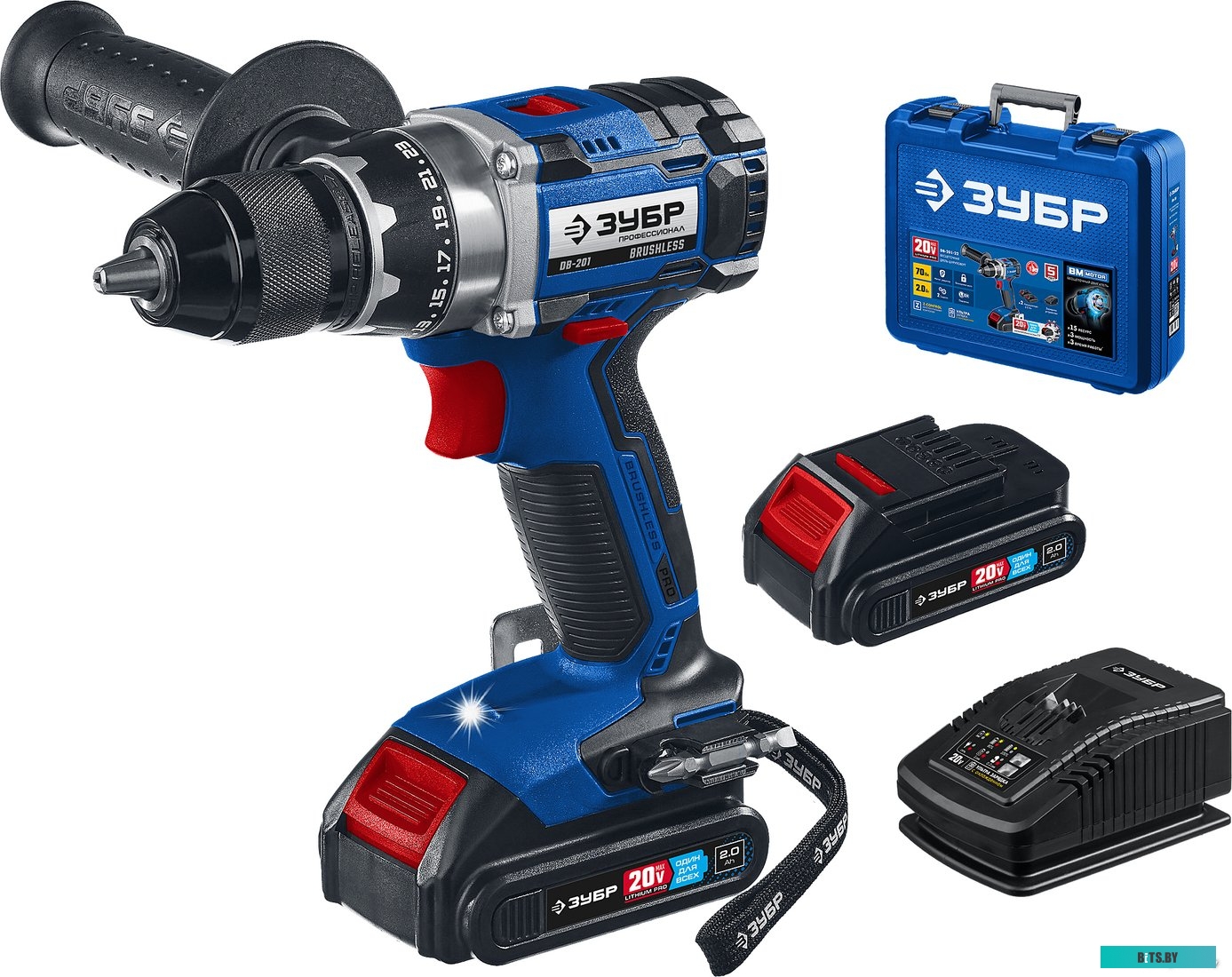 Зубр Профессионал DB-201-22 (с 2-мя АКБ, кейс)