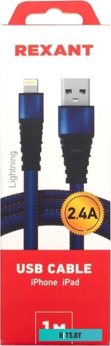 Адаптер Rexant 18-7053 USB Type-A - Lightning (1 м, синий)