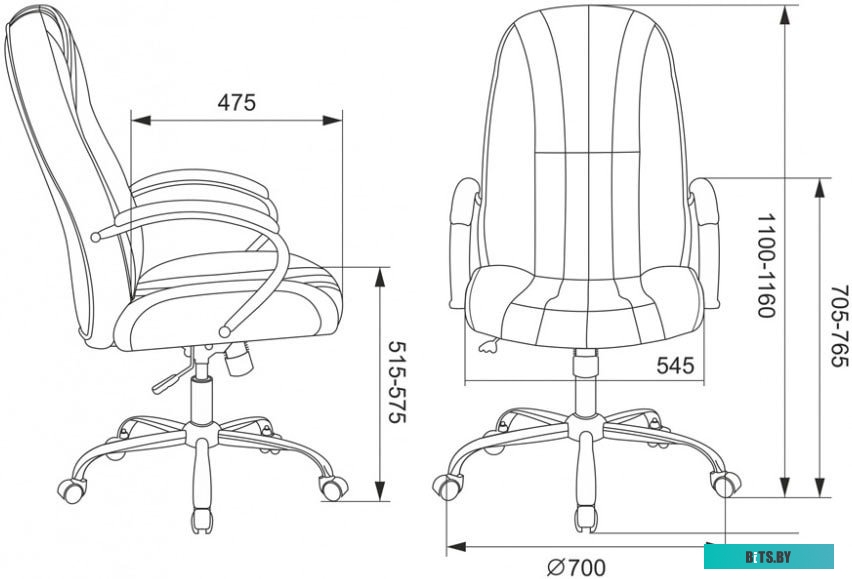 Офисное кресло (Стул) Бюрократ T-898SL (черный) <T-898SL/BLACK>