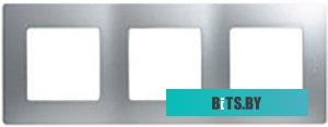 Рамка Legrand Etika 3 поста (алюминий) <672553>