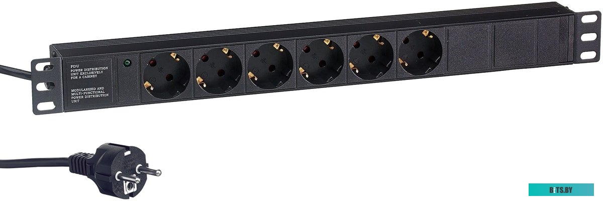 Блок розеток ExeGate ServerPro PDU-19H602 Al-6S-EU2CU <EX280827RUS>