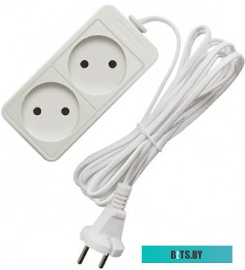 Удлинитель СОЮЗ 2 розетки, белый, 1.5 м [481S-0201]