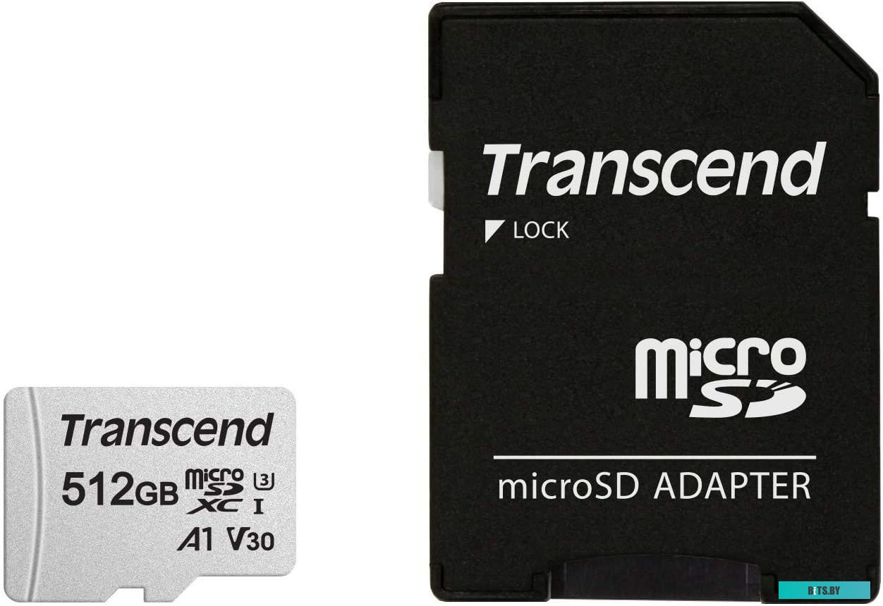 Карта памяти Transcend microSDXC 300S 512GB (с адаптером) <TS512GUSD300S-A>