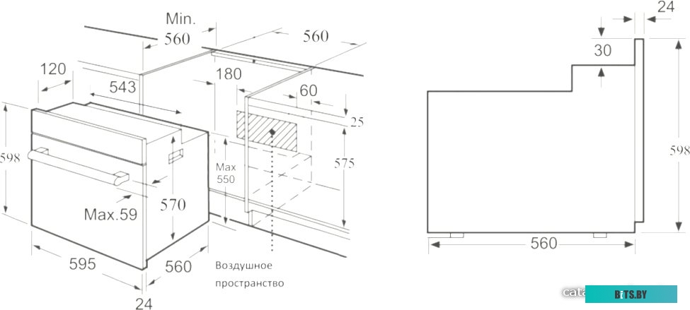OKB 760 FX Встраиваемый духовой шкаф