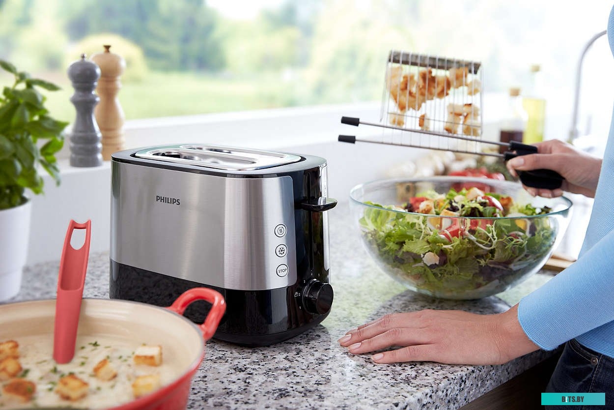 HD2635/90 Тостер Philips HD2635/90 серебристый/черный