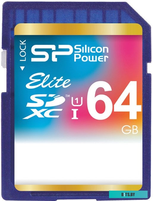 Карта памяти Silicon Power SDXC Elite UHS-1 (Class 10) 64 GB (SP064GBSDXAU1V10)