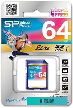 Карта памяти Silicon Power SDXC Elite UHS-1 (Class 10) 64 GB (SP064GBSDXAU1V10)