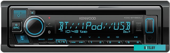 KDC-BT660U Автомагнитола Kenwood KDC-BT660U 1DIN 4x45Вт v4.2 DSP 3 RDS