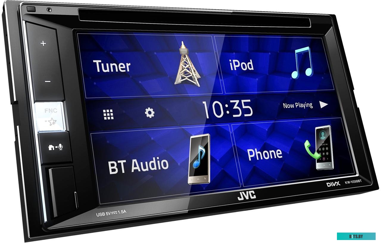 KW-V250BTM Автомагнитола JVC KW-V250BTM 2DIN 4x50Вт v3.0 DSP 6.2" 3 ПДУ RDS