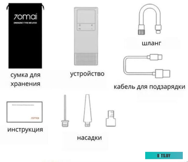 MIDRIVE TP05 Автомобильный компрессор 70Mai Air Compressor Wireless 18л/мин