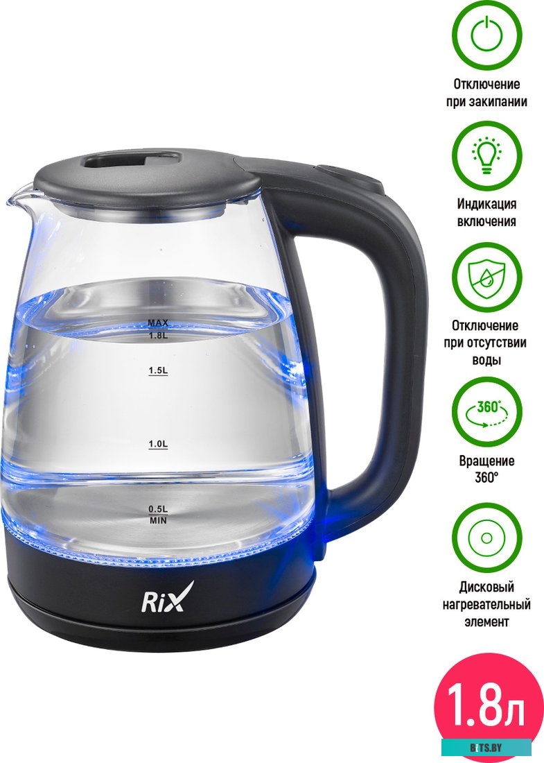 Электрочайник Rix RKT-1820G