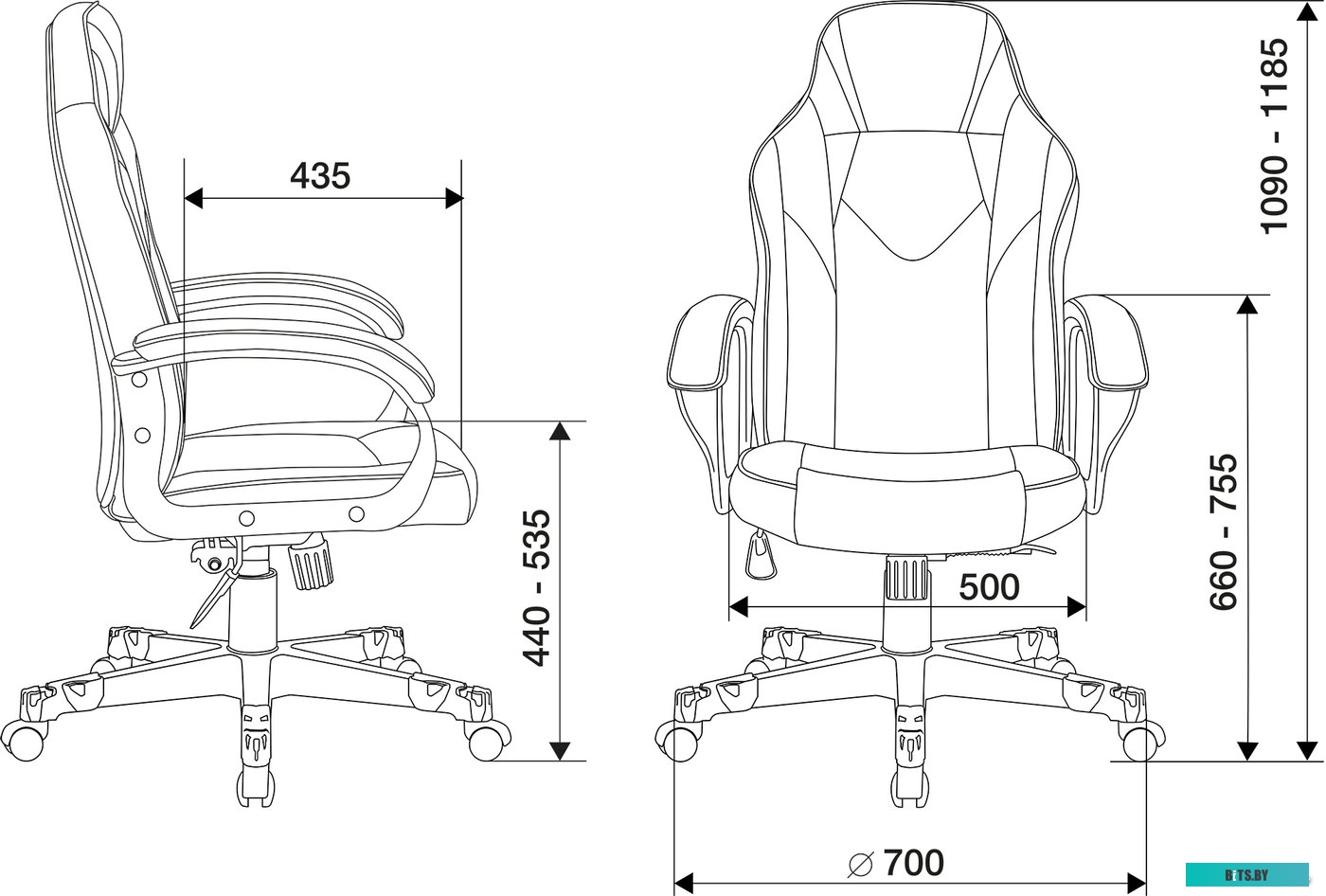 Кресло Бюрократ ZOMBIE GAME 17 RED (черный/красный)