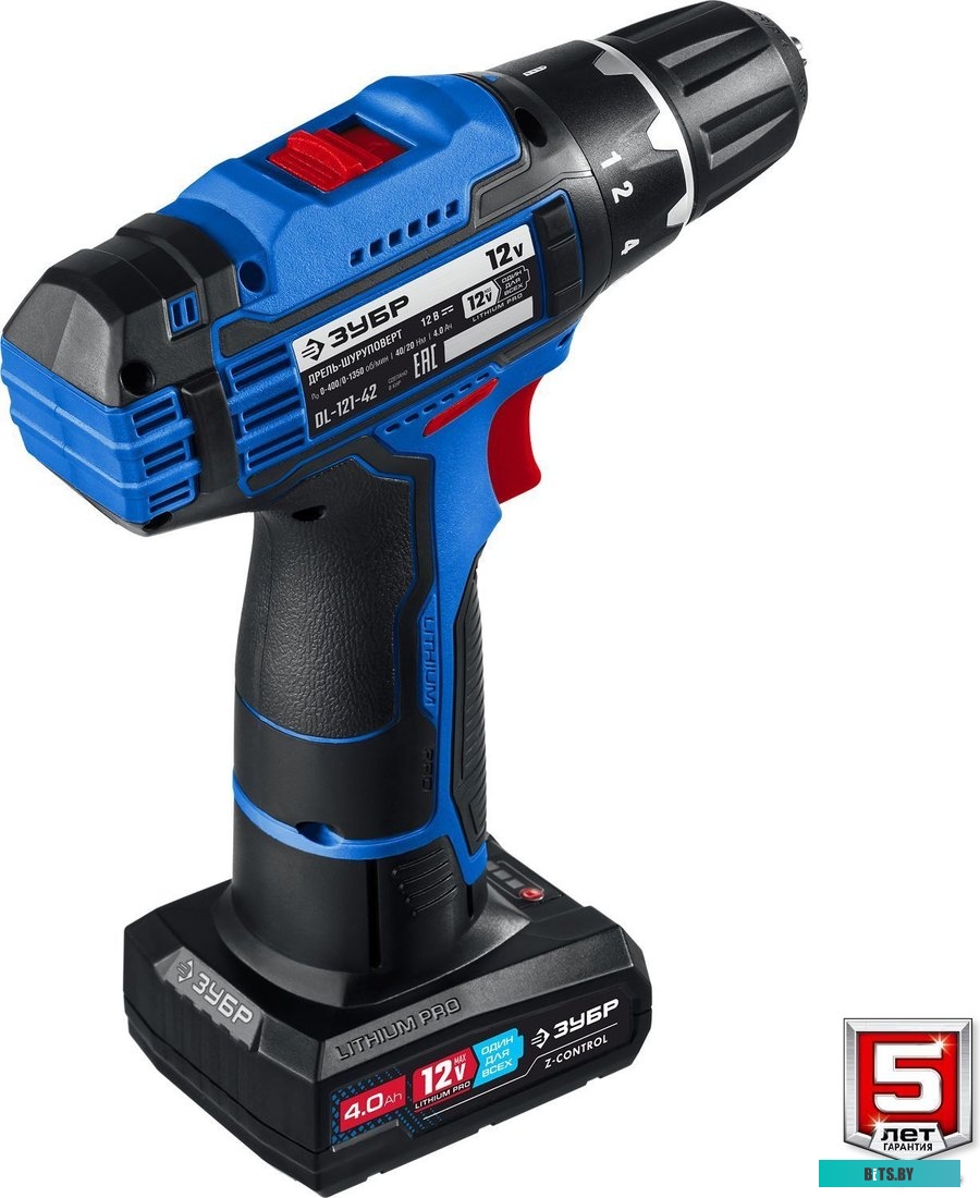 Зубр Профессионал DL-121-42 (с 2-мя АКБ, сумка)