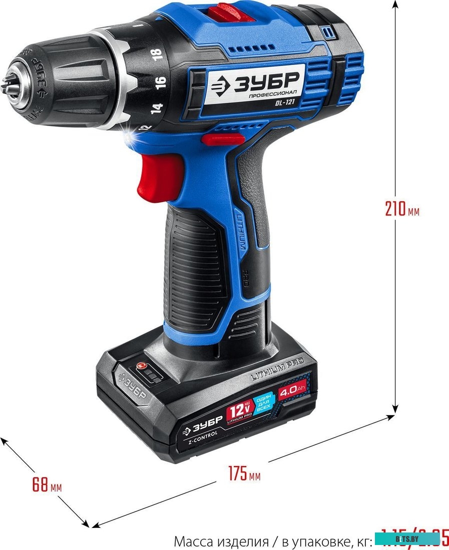 Зубр Профессионал DL-121-42 (с 2-мя АКБ, сумка)