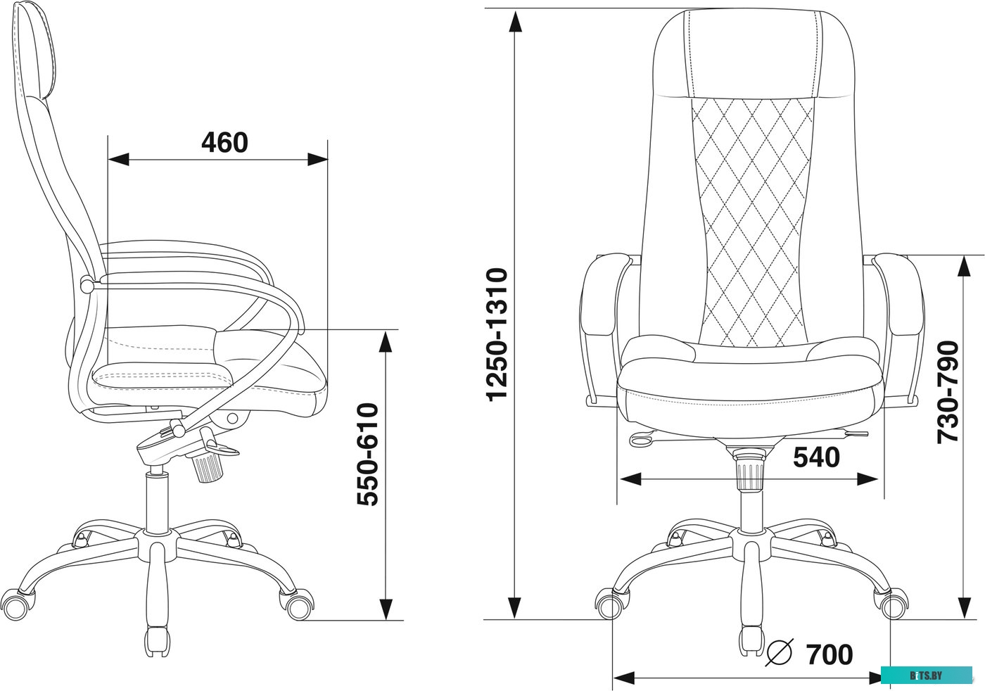 Офисное кресло (Стул) Бюрократ CH-609SL/ECO (черный) <CH-609SL/ECO/BLACK>