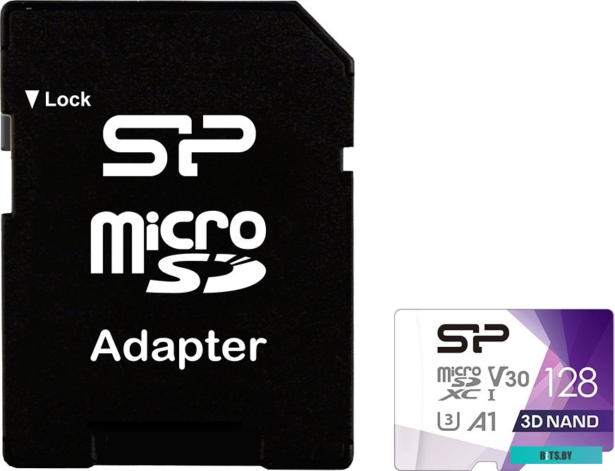 Карта памяти Silicon Power Superior Pro microSDXC SP128GBSTXDU3V20AB 128GB + адаптер