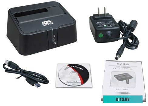 Док станция для HDD AgeStar 3UBT2 Docking Station 2.5"&3.5" HDD to USB3.0 (Silver-Black)